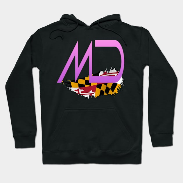 MD STATE FLAG DESIGN Hoodie by The C.O.B. Store